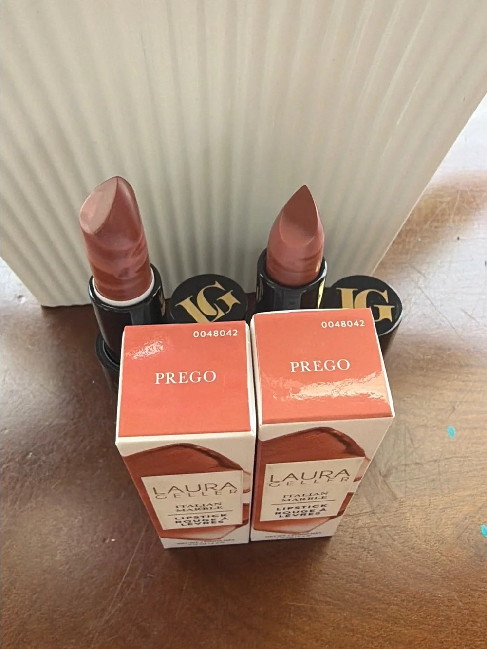 Bundle ,of 2 ,Laura Geller Italian Marble Lipstick-Prego